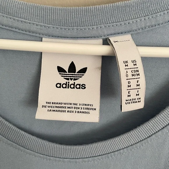 Adidas Sky Blue Monochrome Sleeveless Top - Picture 5 of 5